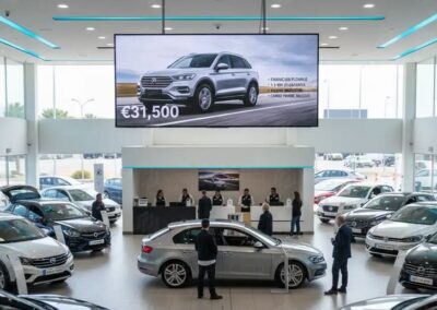 QledX ledscherm in showroom